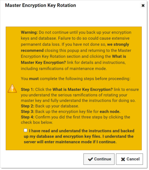 Master Encryption Key Rotation