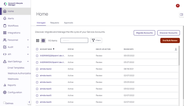 managed accounts page