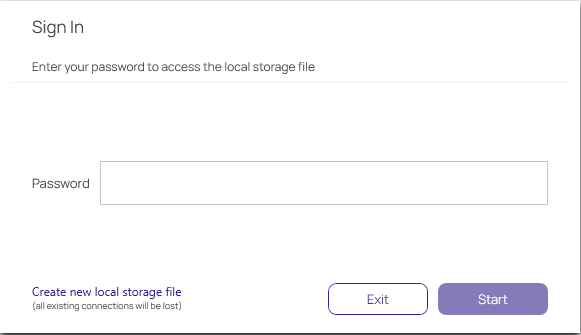 Sign in into Connection Manager