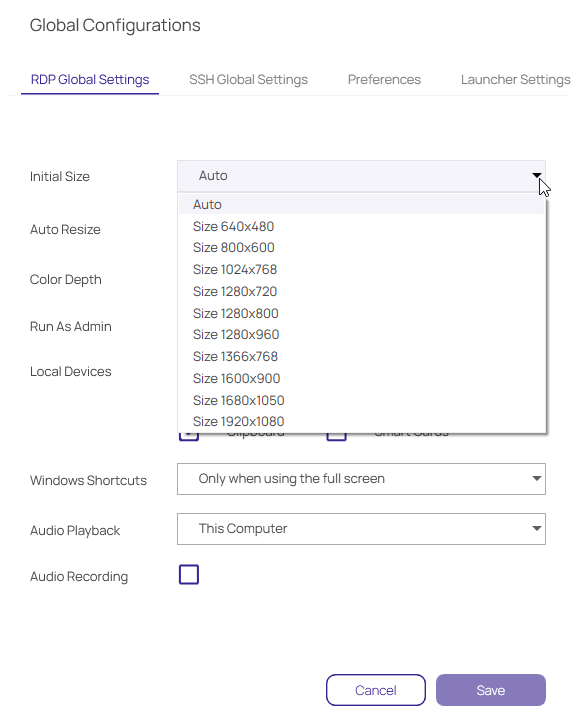 Initia Computer Size Desktop Size and Auto Expand