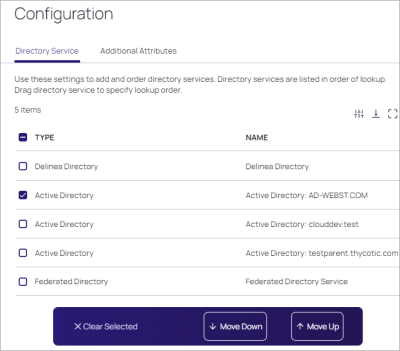 User Directory Service Configuration