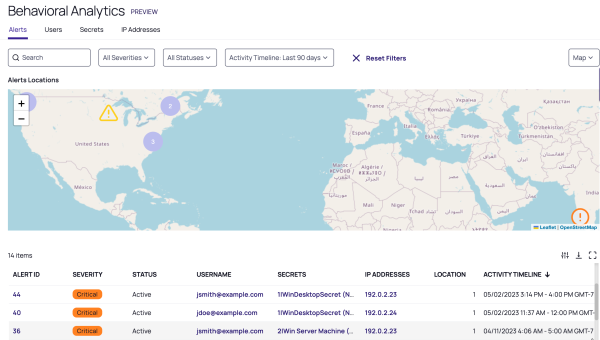 Alerts Locations