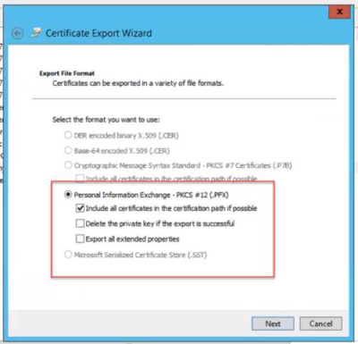 Export File Format