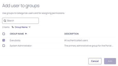 Add User to Groups