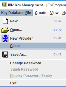 closeibmkeymanagement