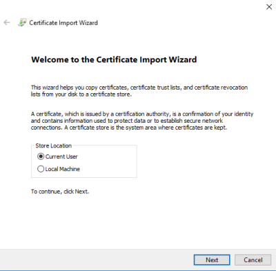 welcometocertificateimportwizard