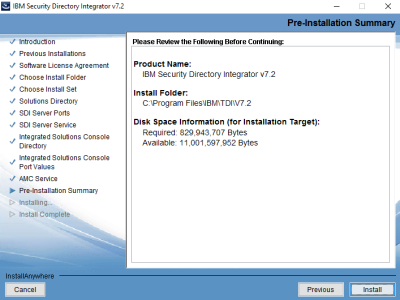 preinstallationsummary