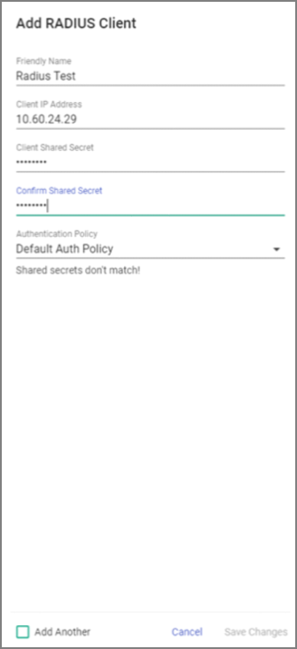 Add RADIUS Client