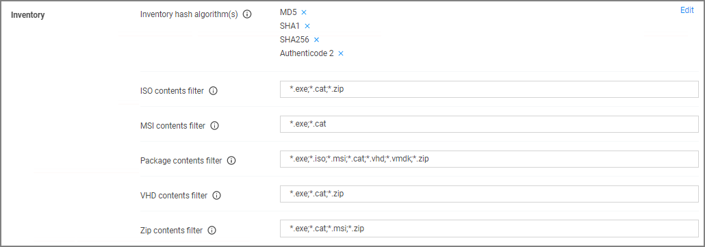 Collectors file extension filters