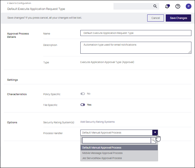 Configure Request Type