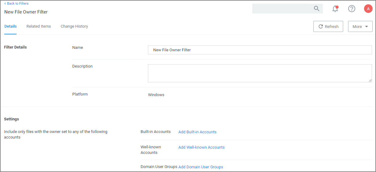 file owner filter