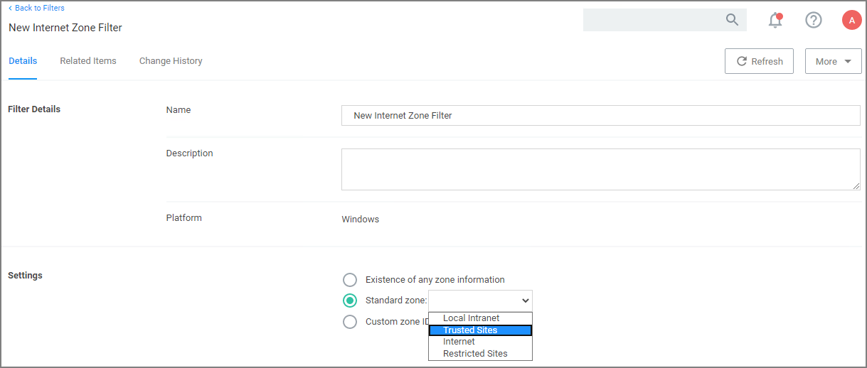 Internet Zone Filter