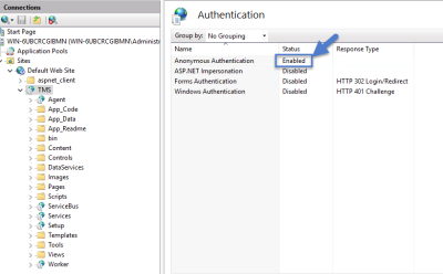 Verify Authentication for TMS