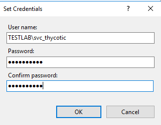 Set name and password