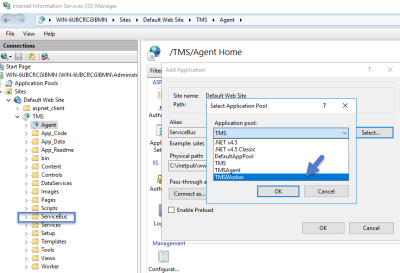 Convert Application Pool to TMSWorker