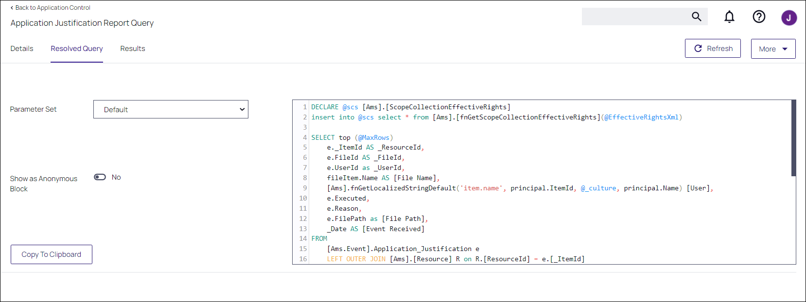 resolved query