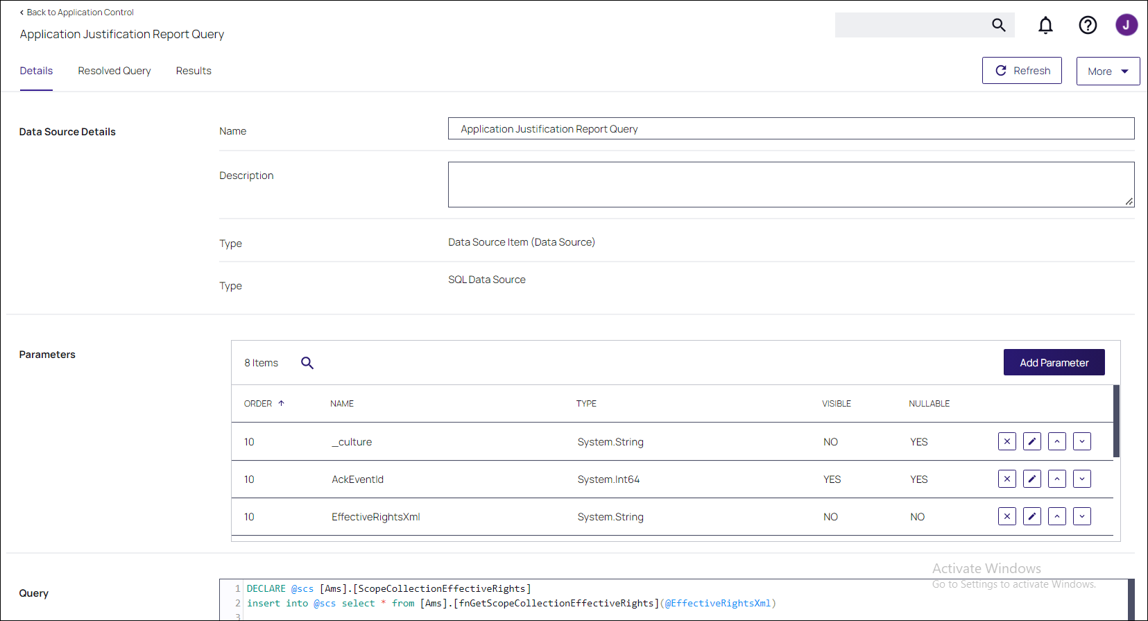 viewing query