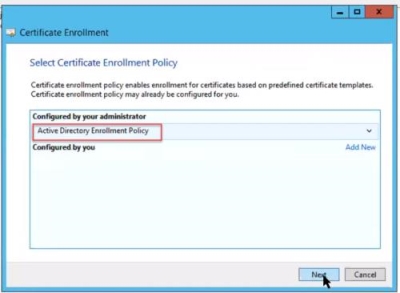 Active Directory Enrollment Policy