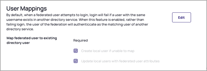 User Mappings User Mappings