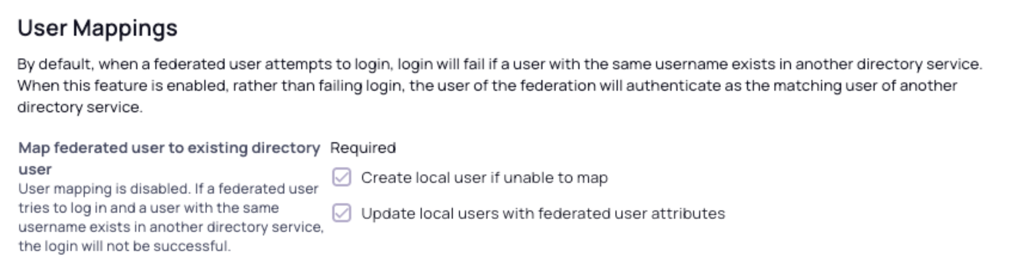 User Mappings User Mappings