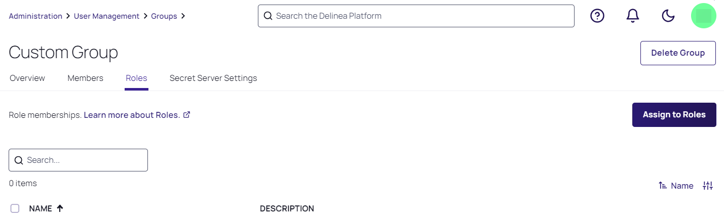 Roles and Permissions