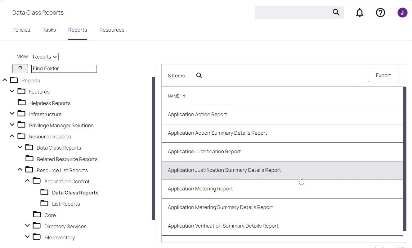 Example Application Justification Summary Details Report