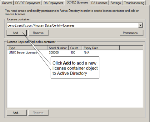 Licensing Service Control Panel alt