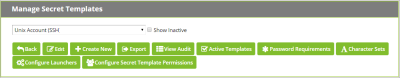 Manage Secret Templates