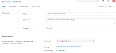New Package Content Filter
