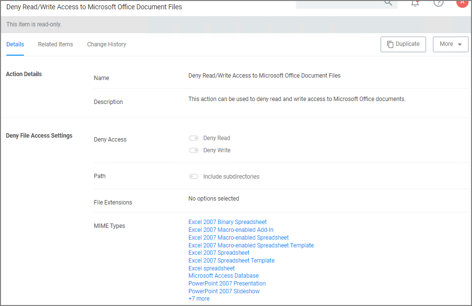 Prevent Read and Write Access to File Types or Locations